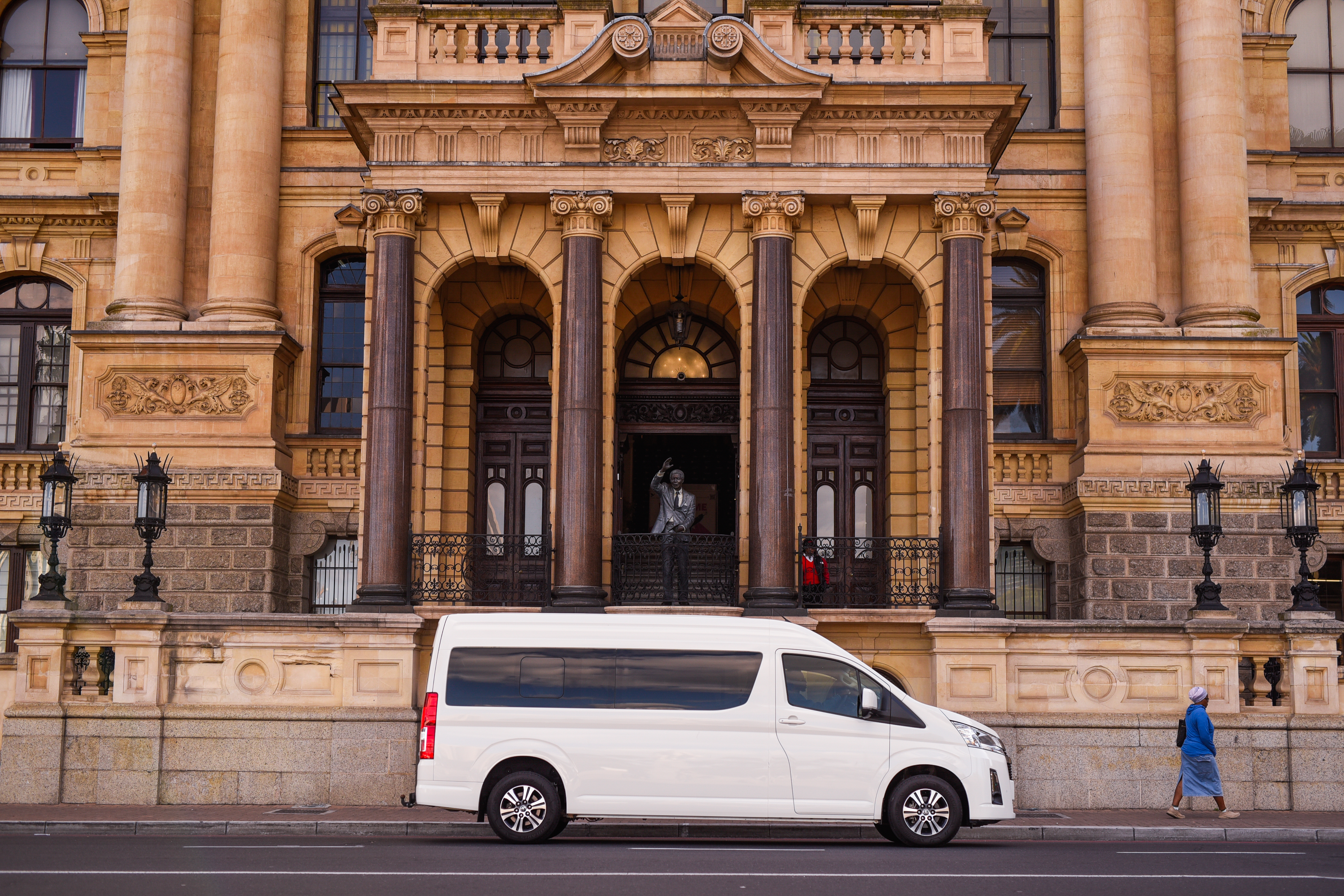 The One Day Africa Toyota Quantum outside Cape Town City Hall