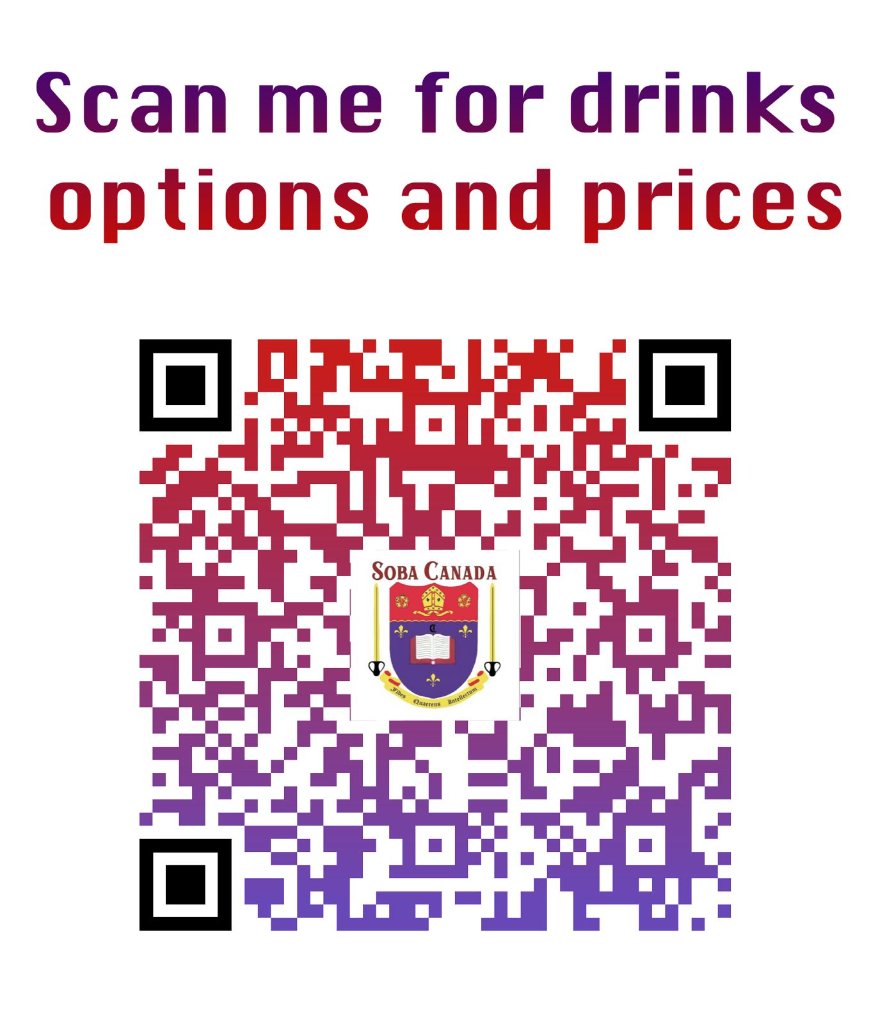 Scan for drinks menu