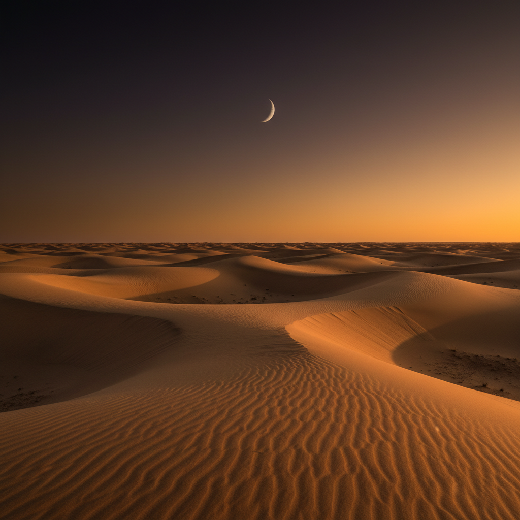 Desierto al atardecer — Camino al Amor