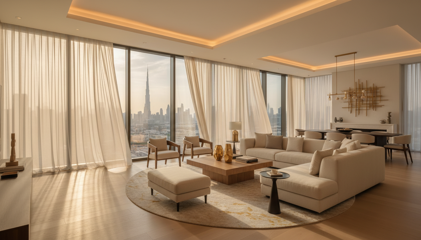 Luxury apartment interior in Dubai