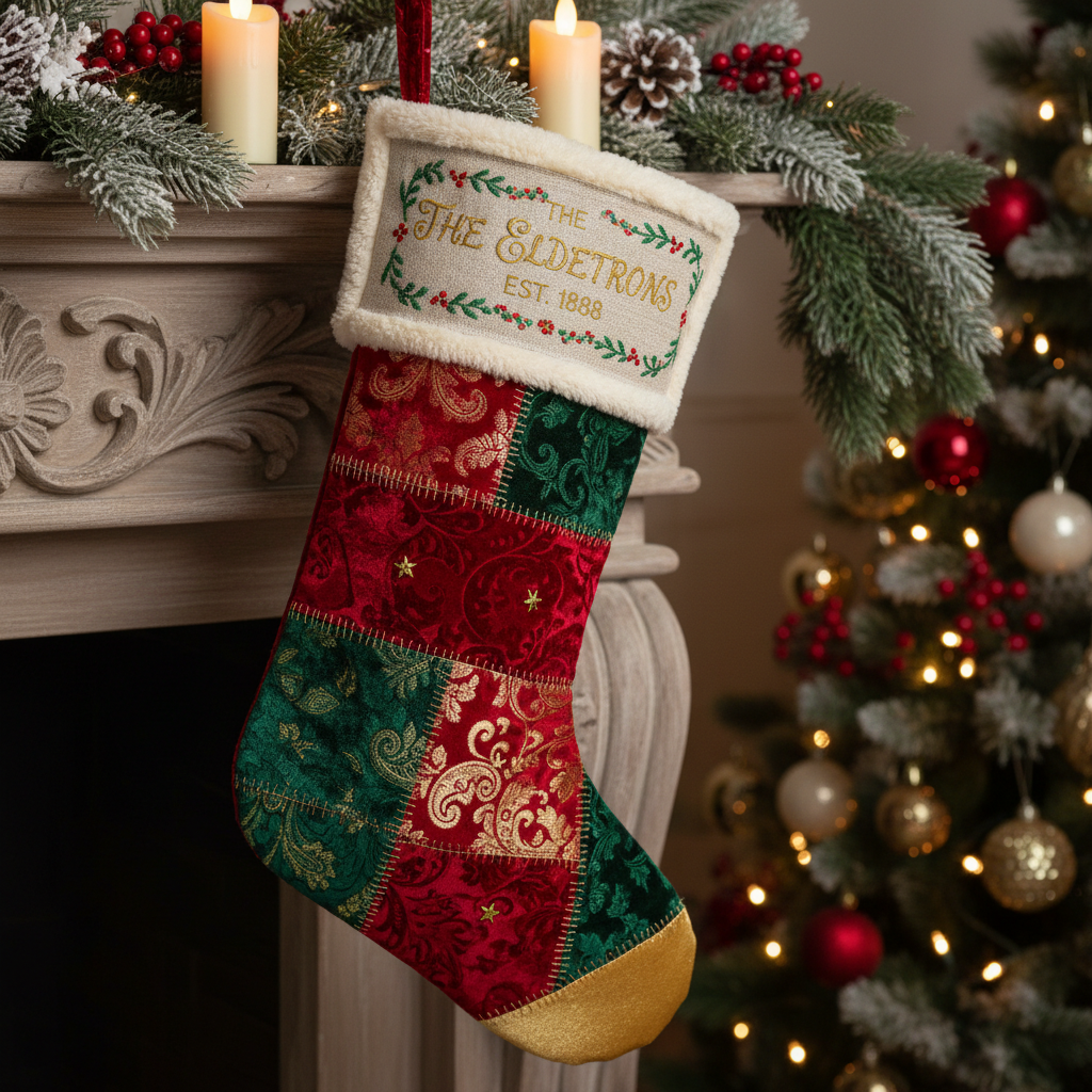 Patchwork Christmas Stocking