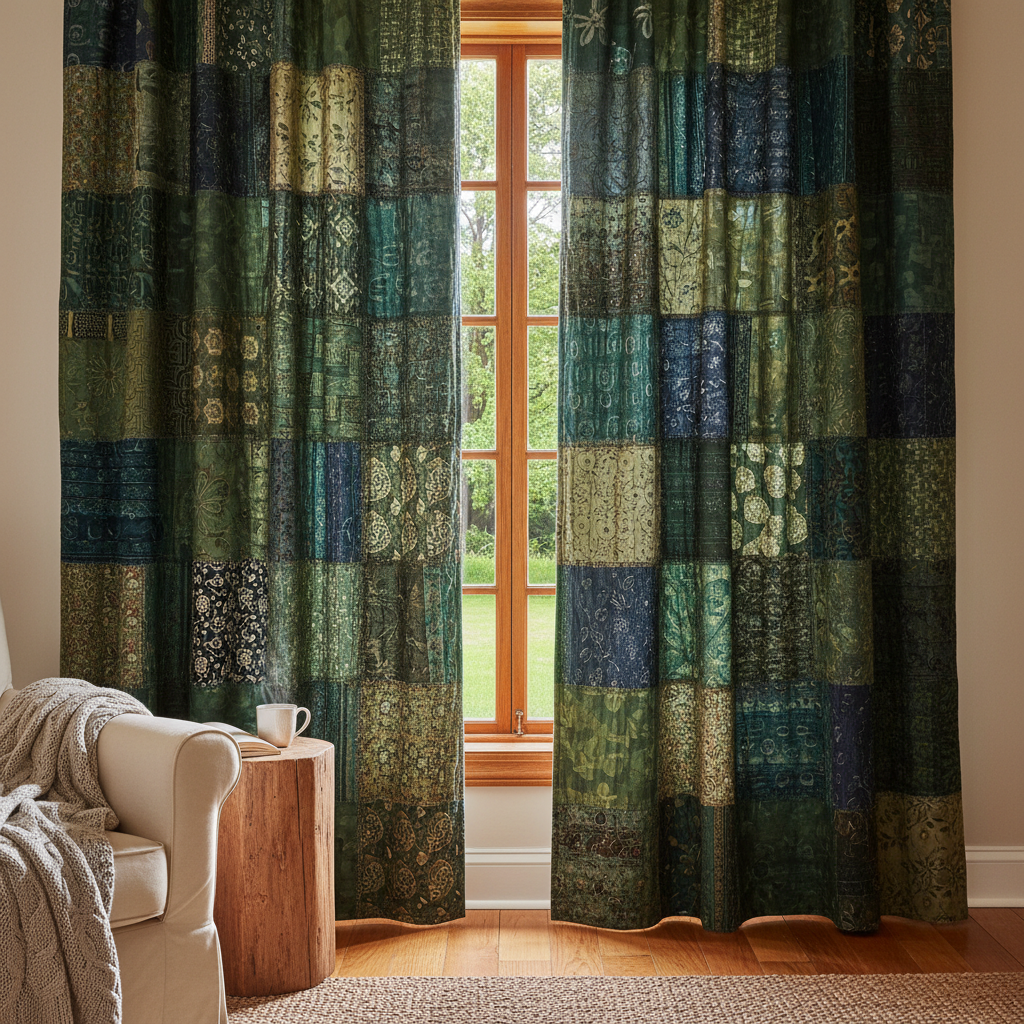 Forest Walk Patchwork Curtains