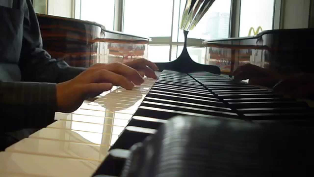 Steinway grand piano keys