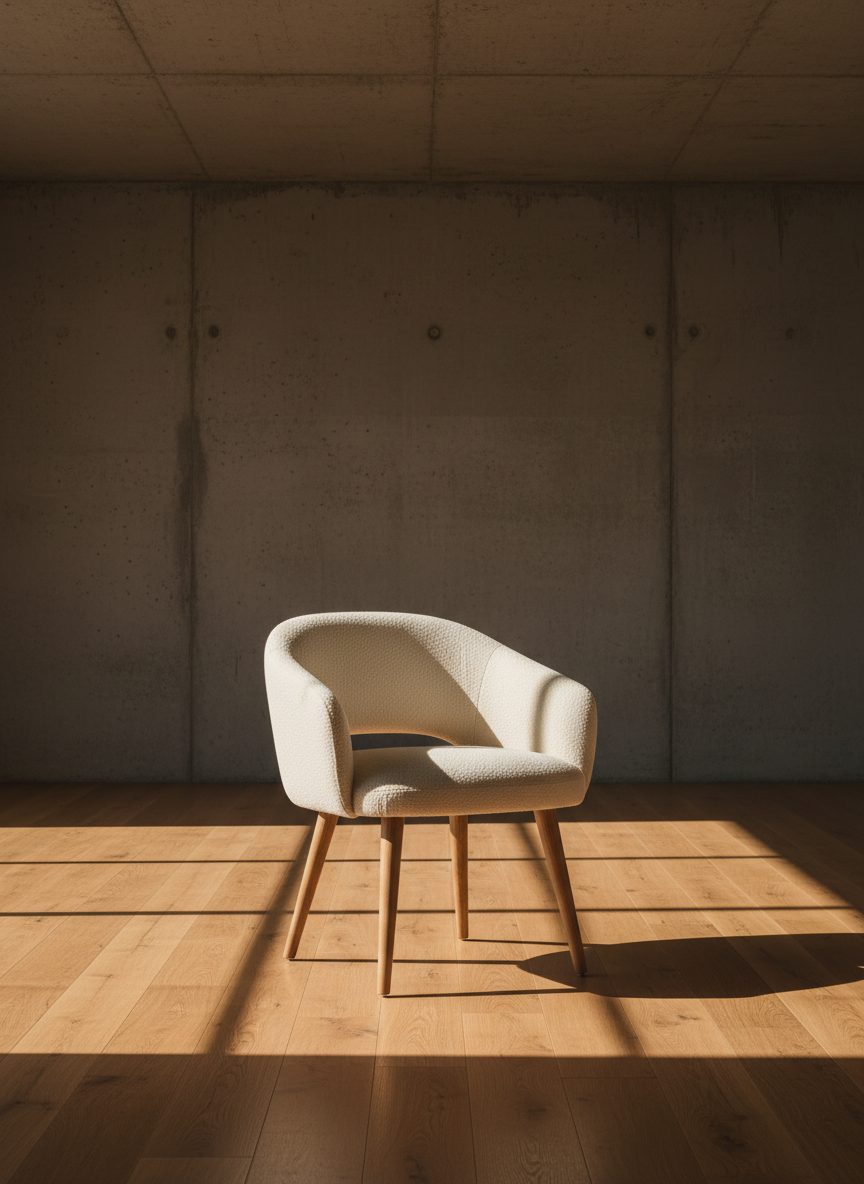 Chaise Nora Bouclé Crème
