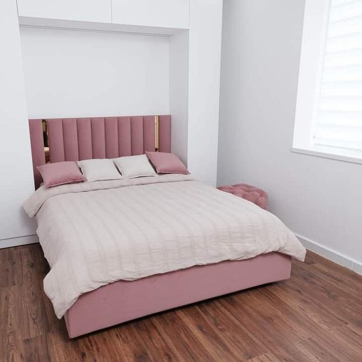Lit Adulte Velours Rose Gold