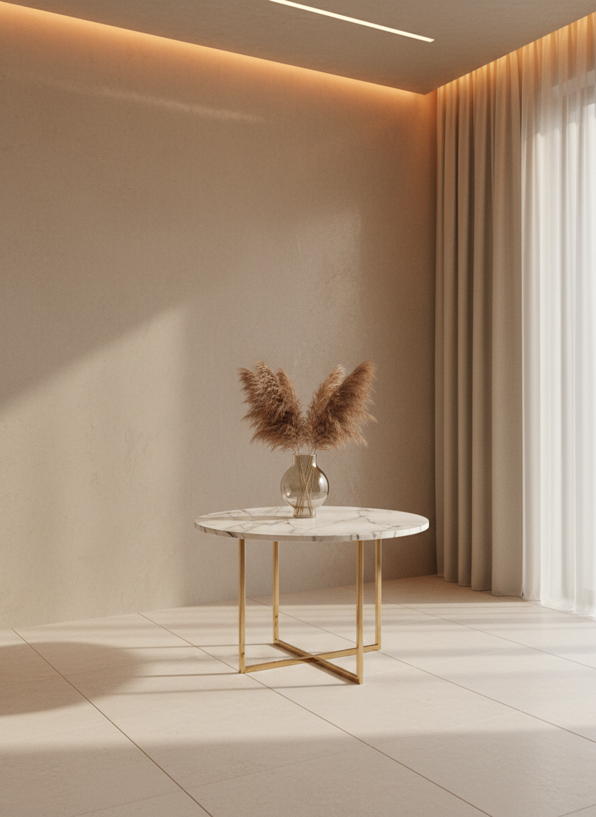 Table d'Appoint Marble Gold