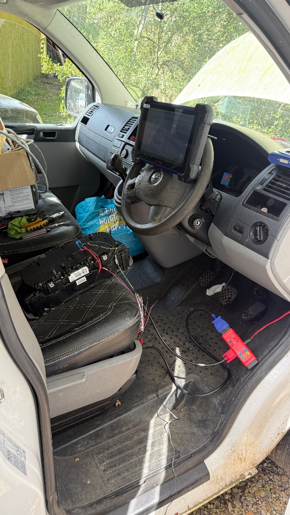 Volkswagen Transporter interior during all keys lost key programming in High Wycombe