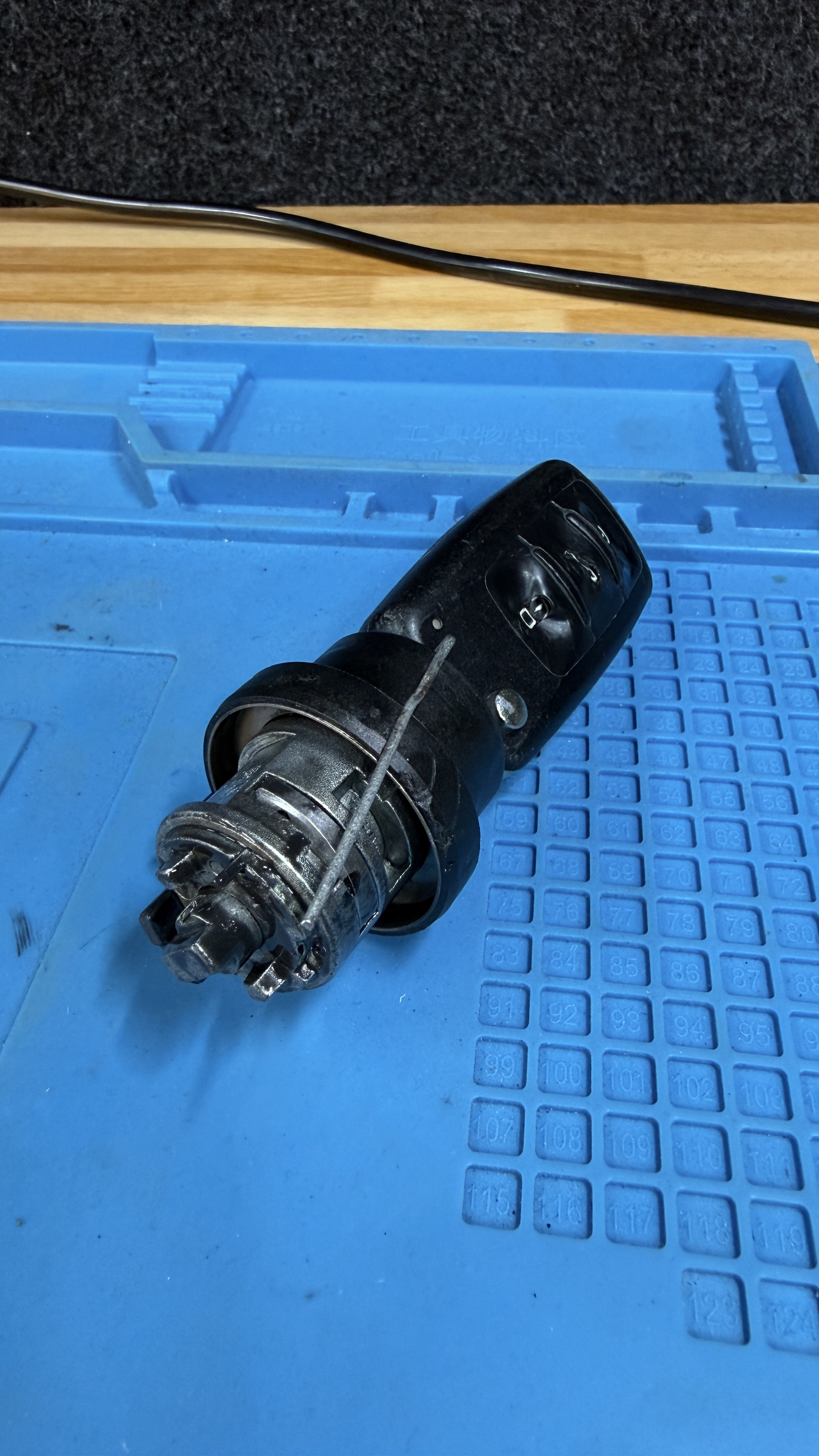 Volkswagen Golf ignition barrel removed during repair