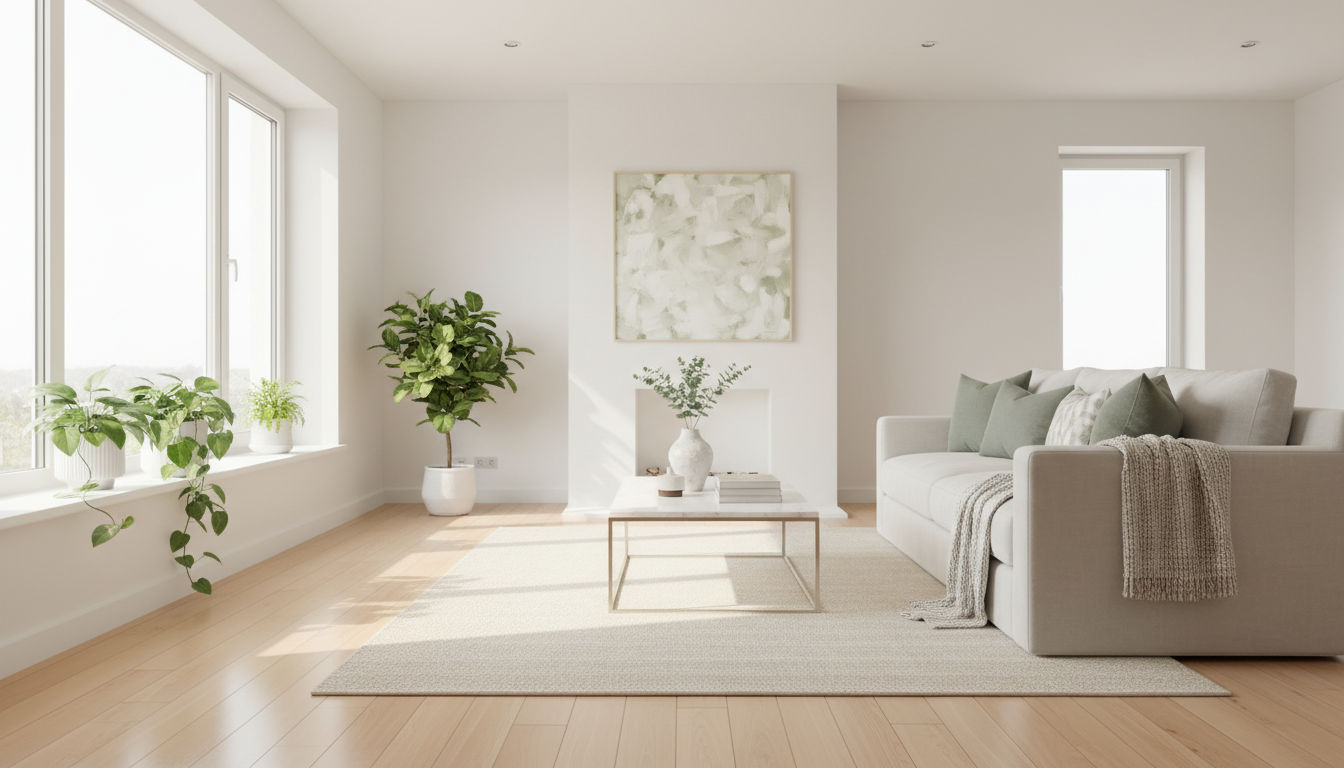 Beautifully clean modern living room