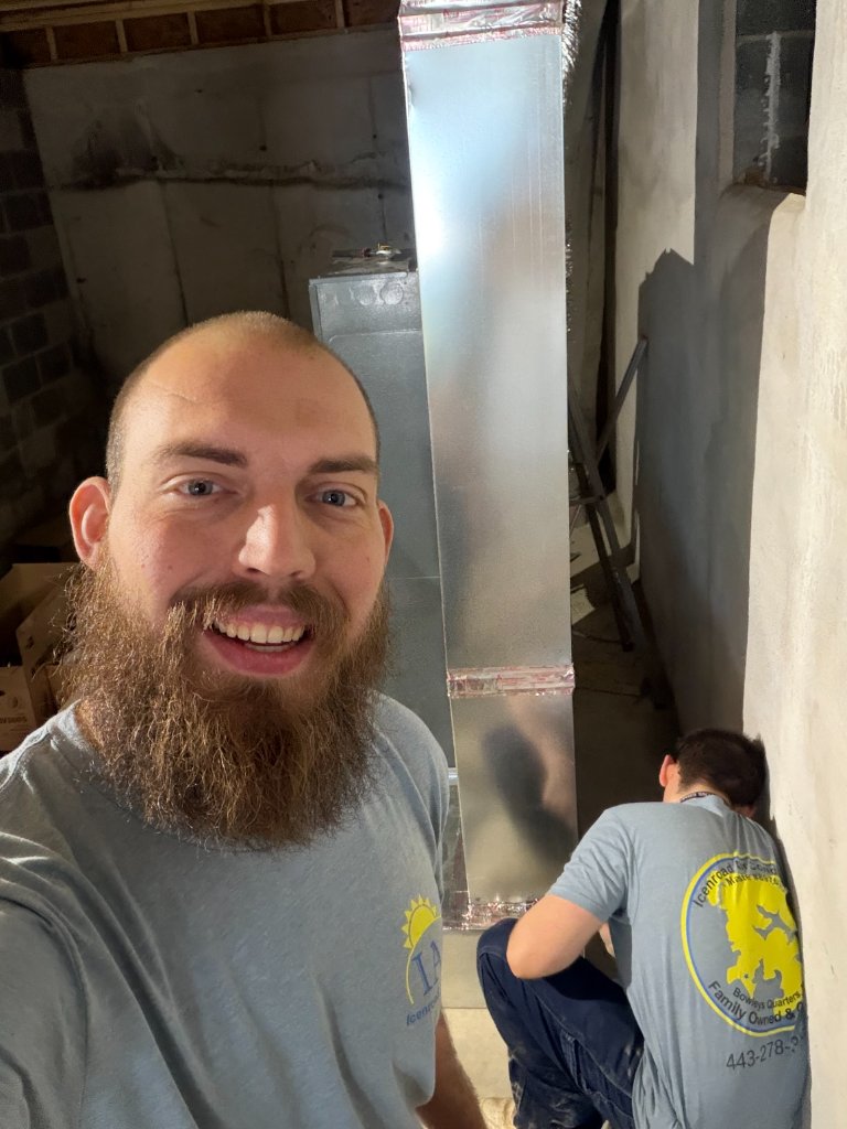 Rob on the job — emergency HVAC repair Baltimore