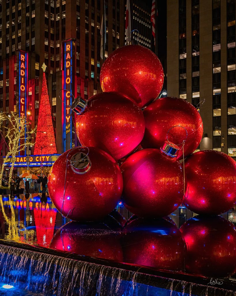Giant Red Ornament at Sixth Avenue