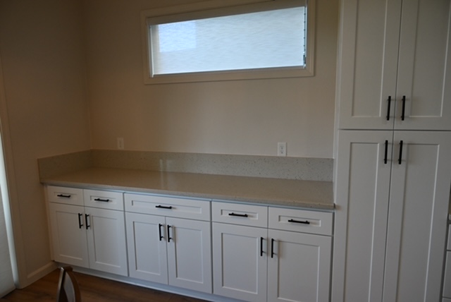 Kitchen Remodel - White Cabinets Wide Angle