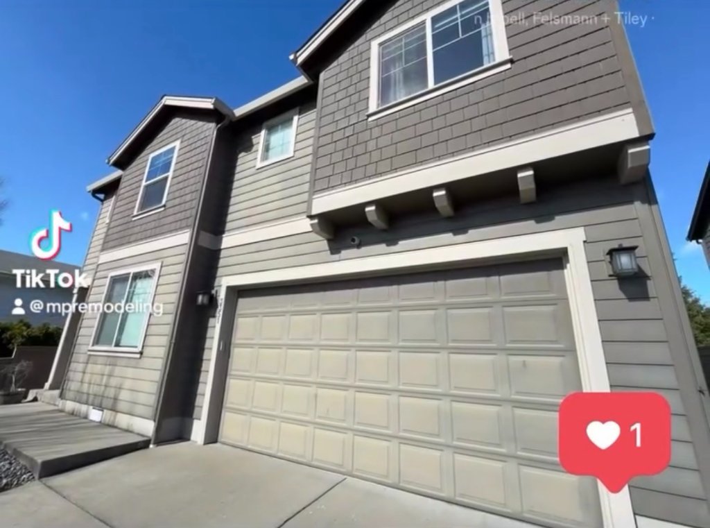 Painting - Gray House Exterior TikTok