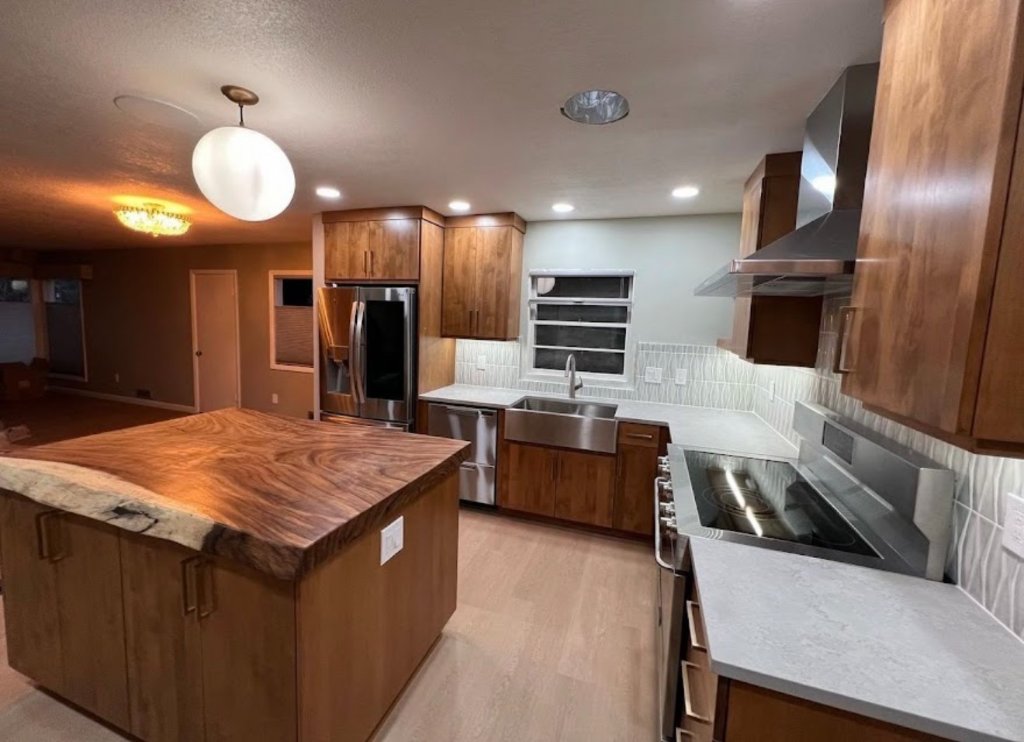 Kitchen Remodel - Walnut Island Live Edge