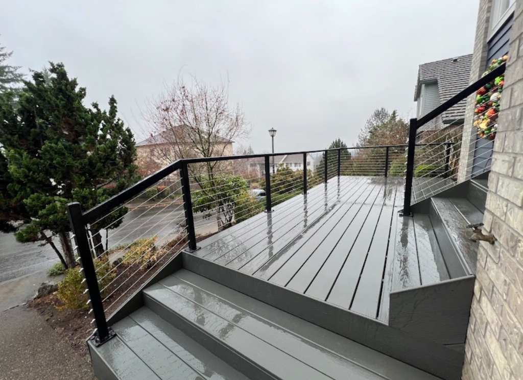 Decking - Gray Composite Cable Rail