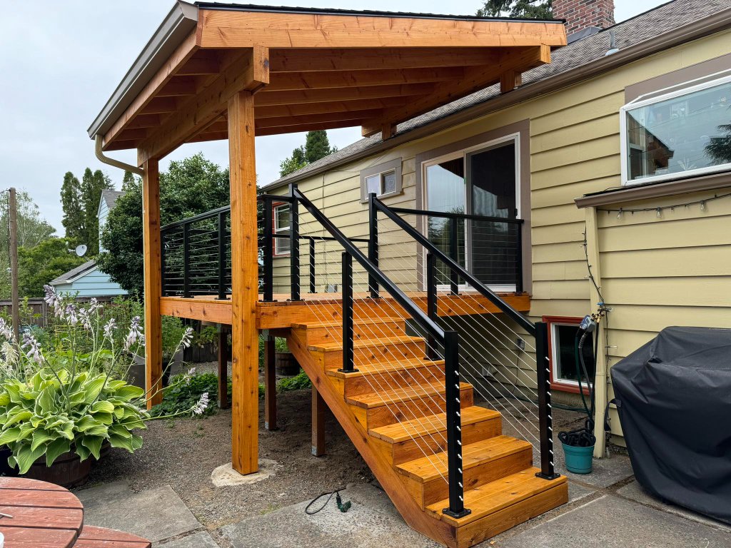 Elevated Deck with Glass Railing