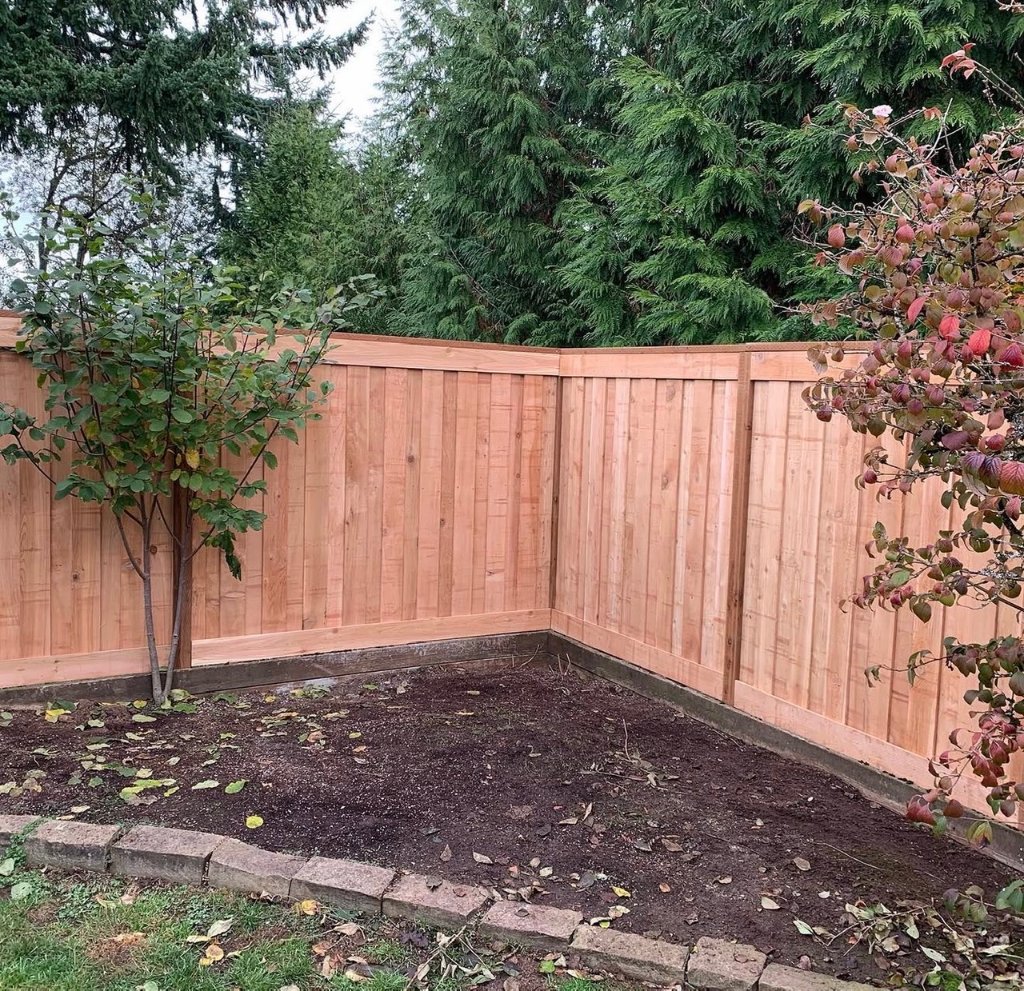 Fencing - Cedar Privacy Fence Corner