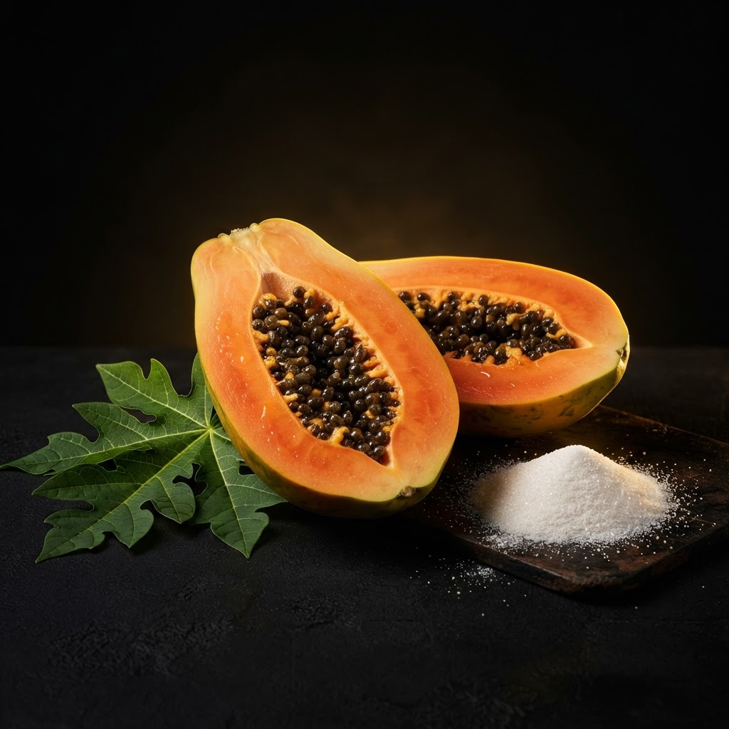 Papain and protease digestive enzymes from papaya