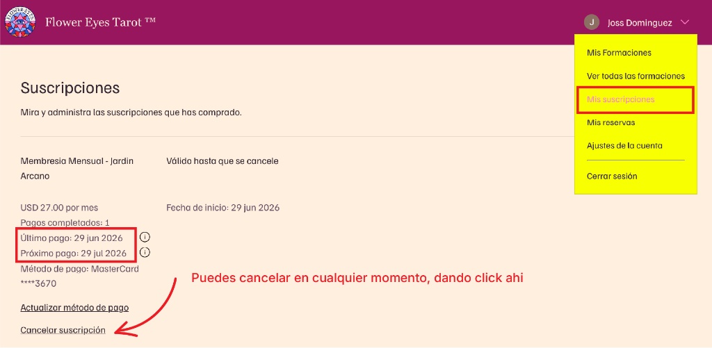 Cómo gestionar tu suscripción