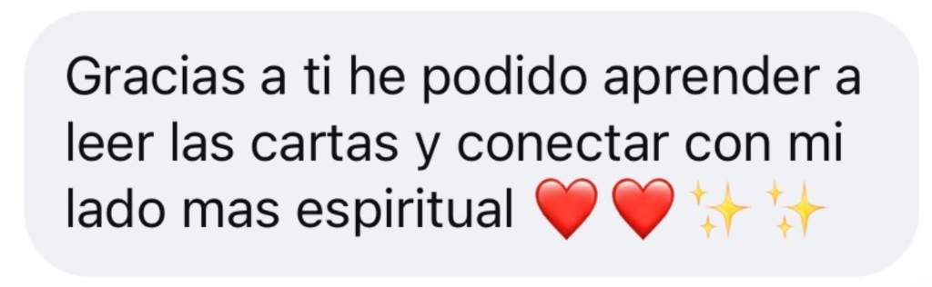 Testimonio de alumna sobre aprender a leer las cartas