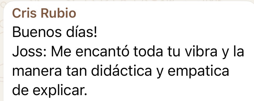Testimonio de Cris Rubio