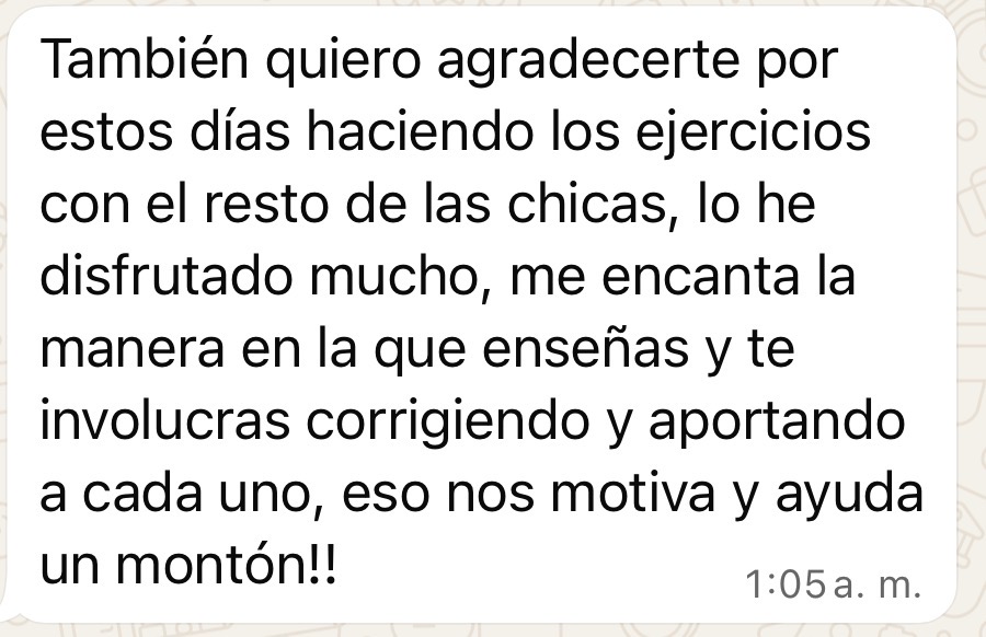 Testimonio de alumna