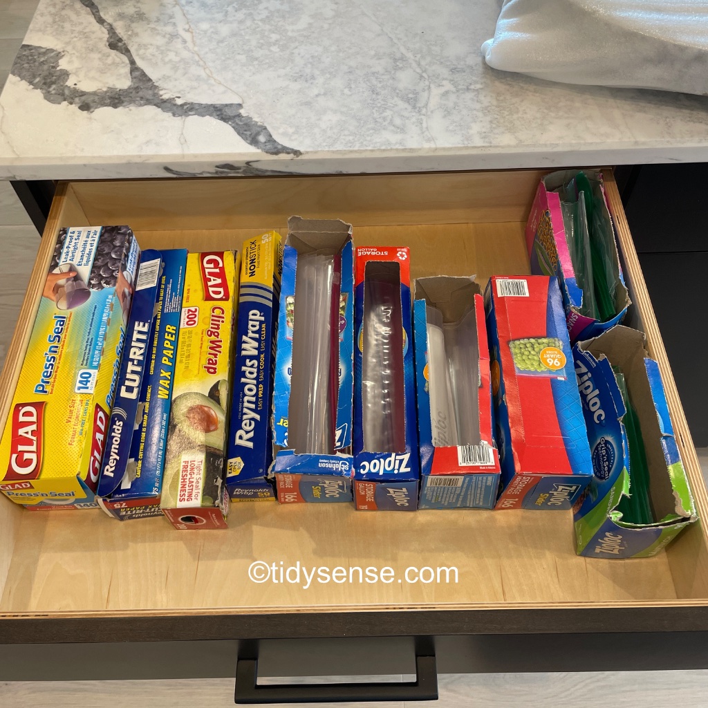 Kitchen Wrap Drawer - From chaotic to perfectly categorized
