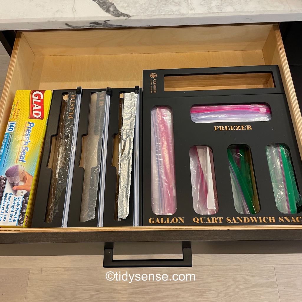 Freezer Bag Organization - Custom drawer dividers for easy access