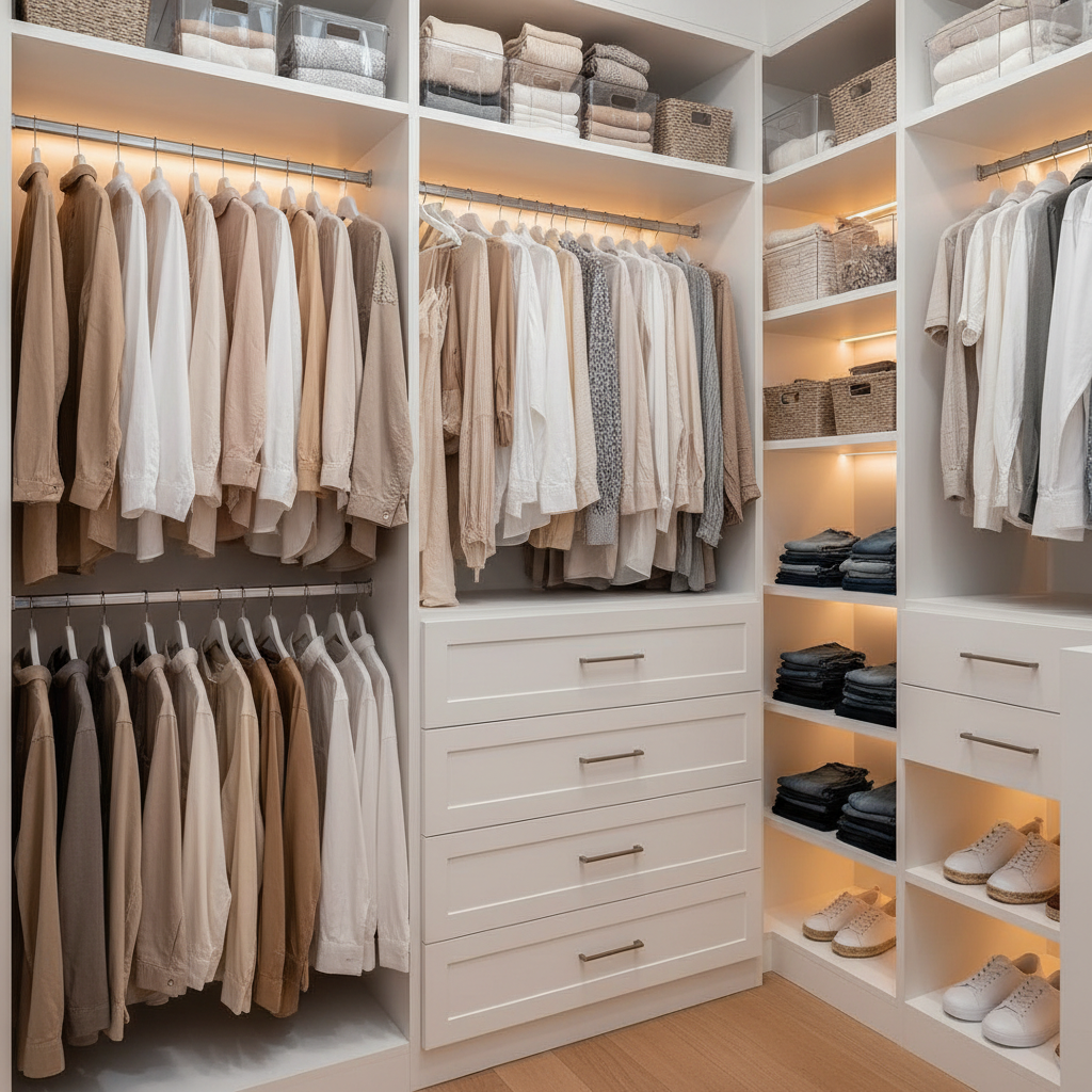Master Closet - Fully organized wardrobe system