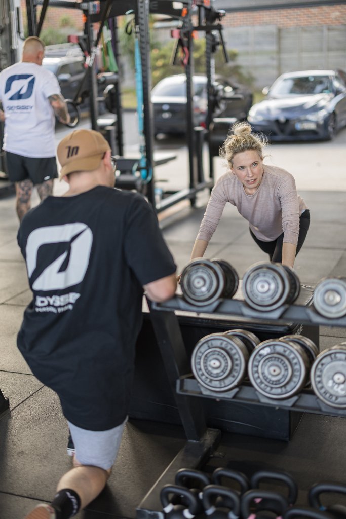 Personal training session at Odyssey private gym in Ferntree Gully