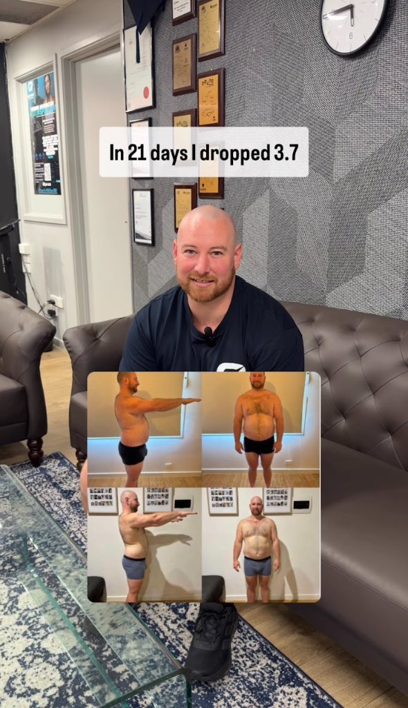 Tyler's fitness transformation at Odyssey Personal Training Ferntree Gully — 21 Days, -3.7kg Down
