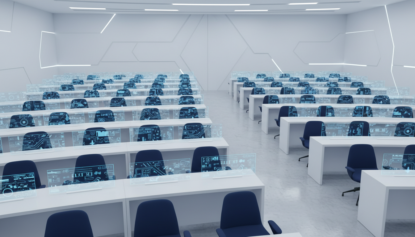 High-tech lecture hall interior