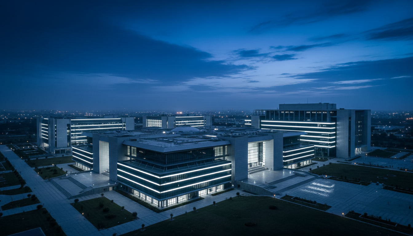 Islamabad modern architecture at twilight