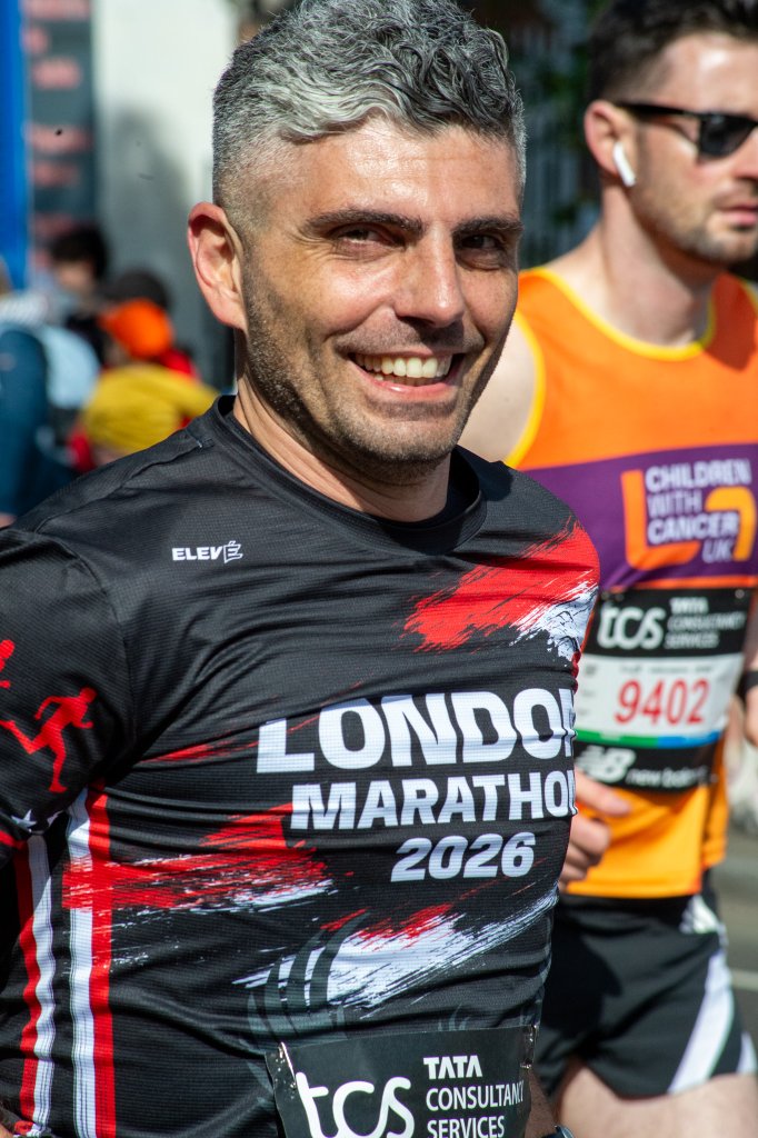 Runners passing through a south London high street