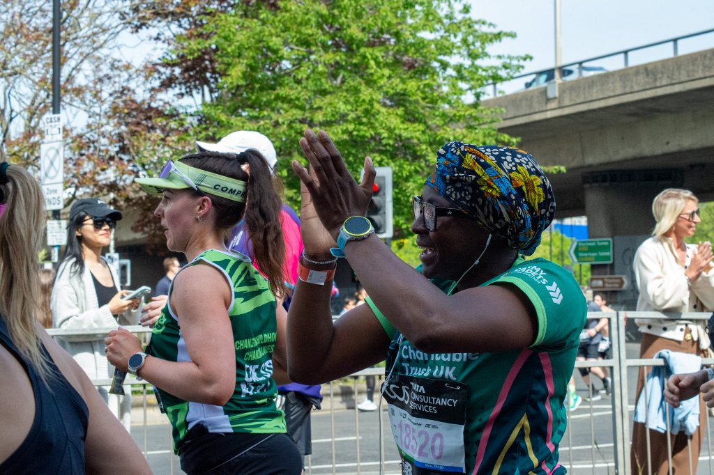 Runners through south London streets