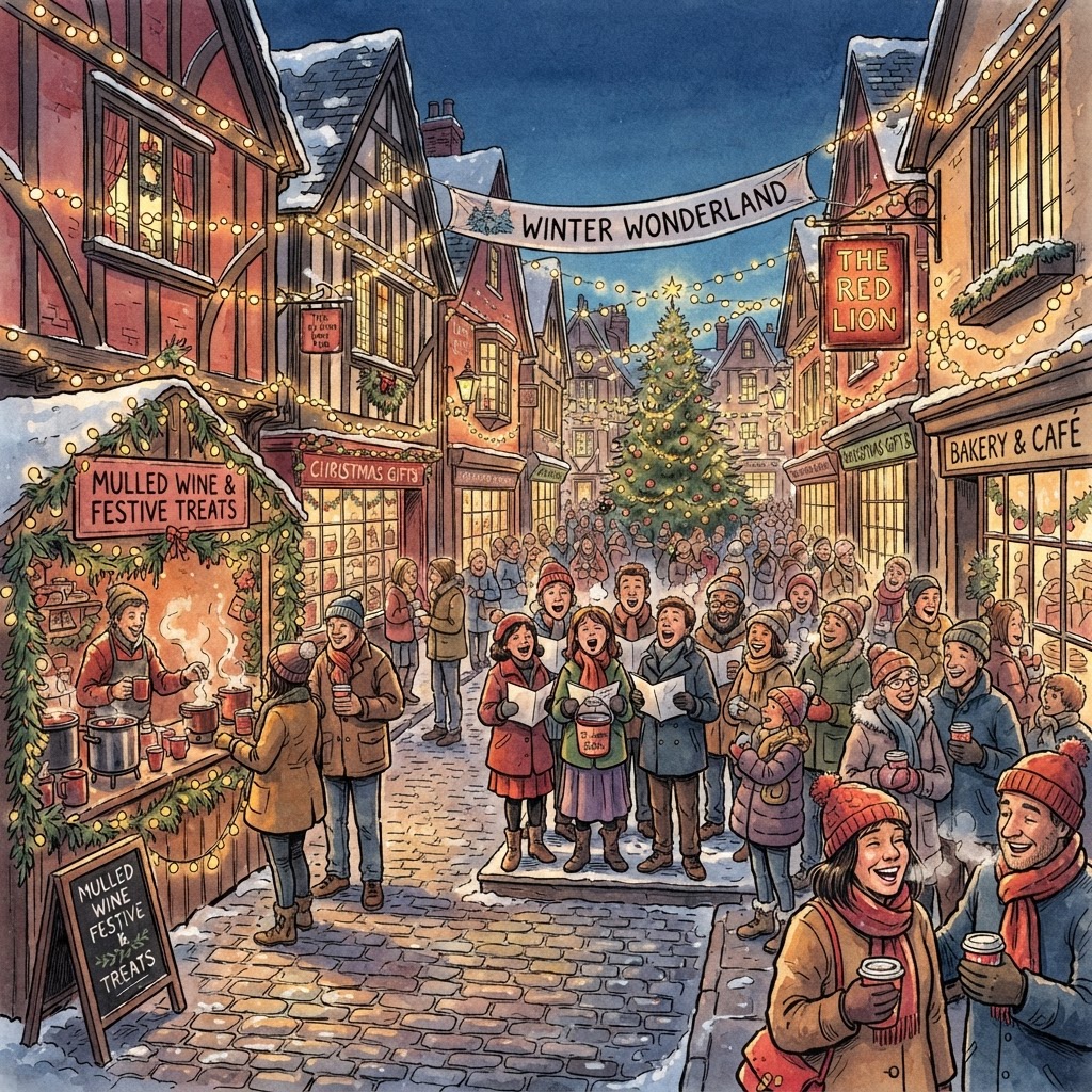Illustration of Blackheath Christmas lights switch-on
