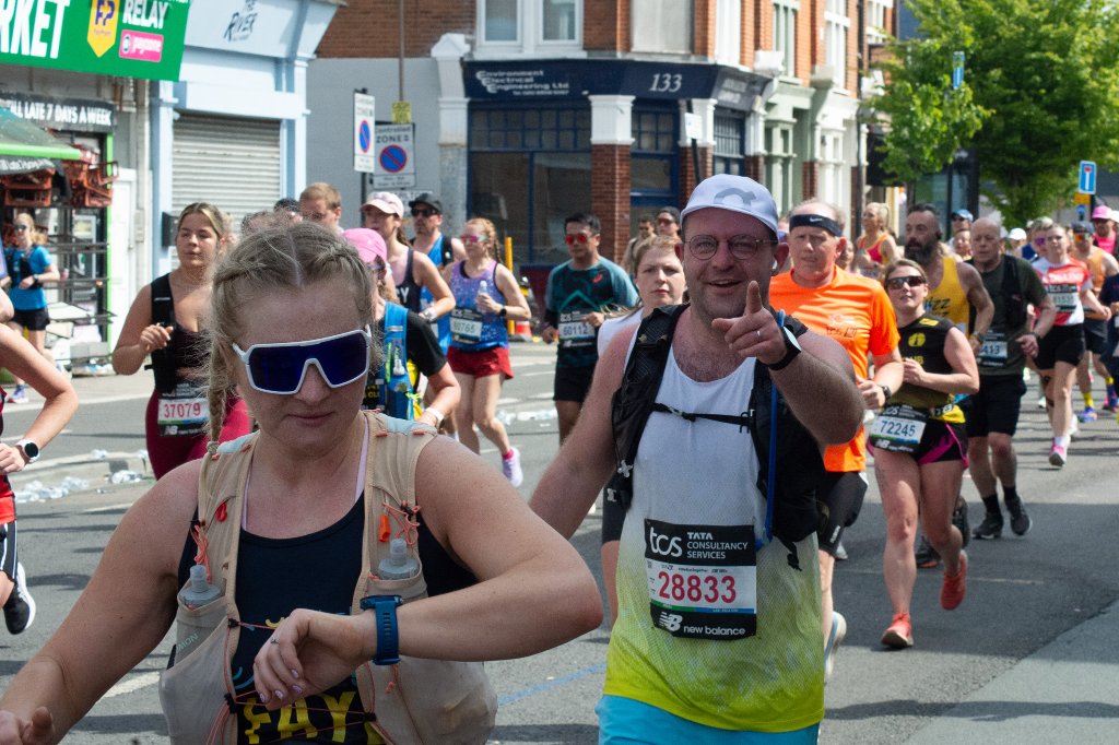 ALA and runners near the finish line