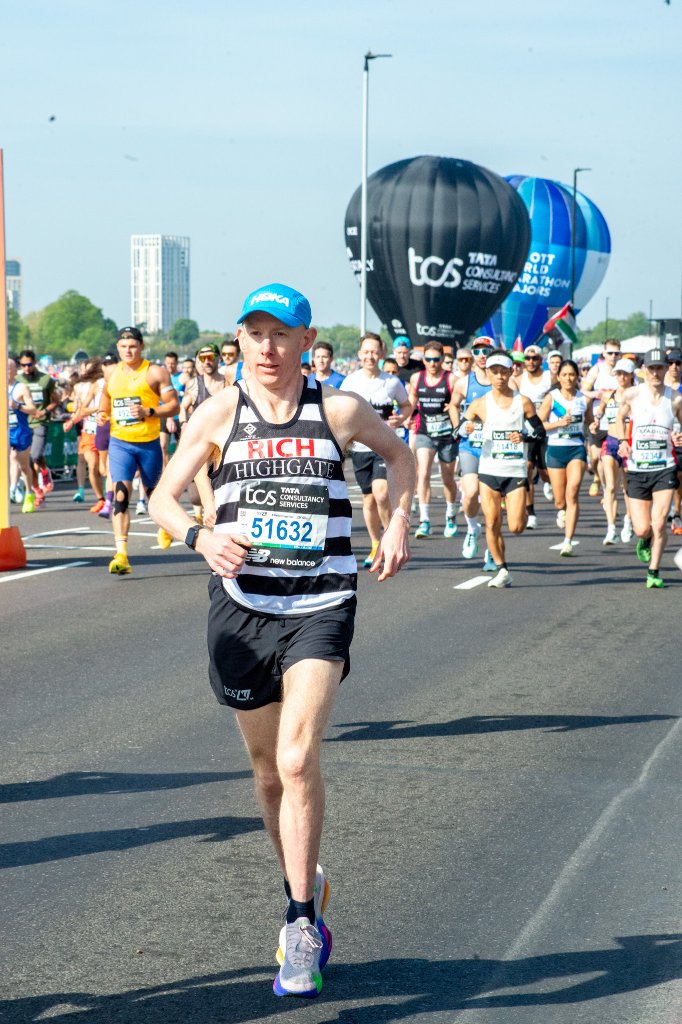 Runners heading through south London streets