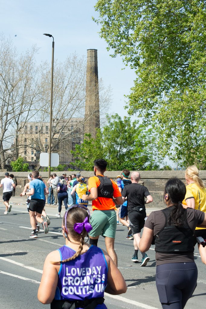 Runner on a sunny road toward London