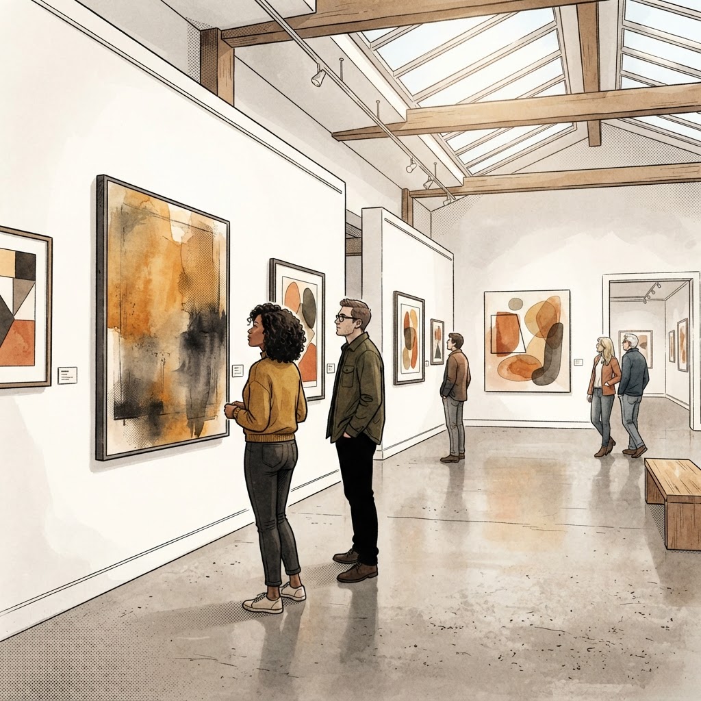 Illustration of a Blackheath art gallery