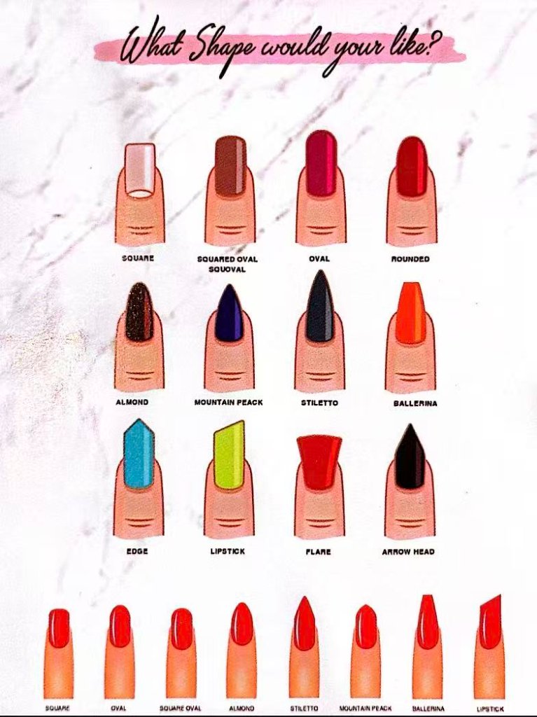 Nail shape guide