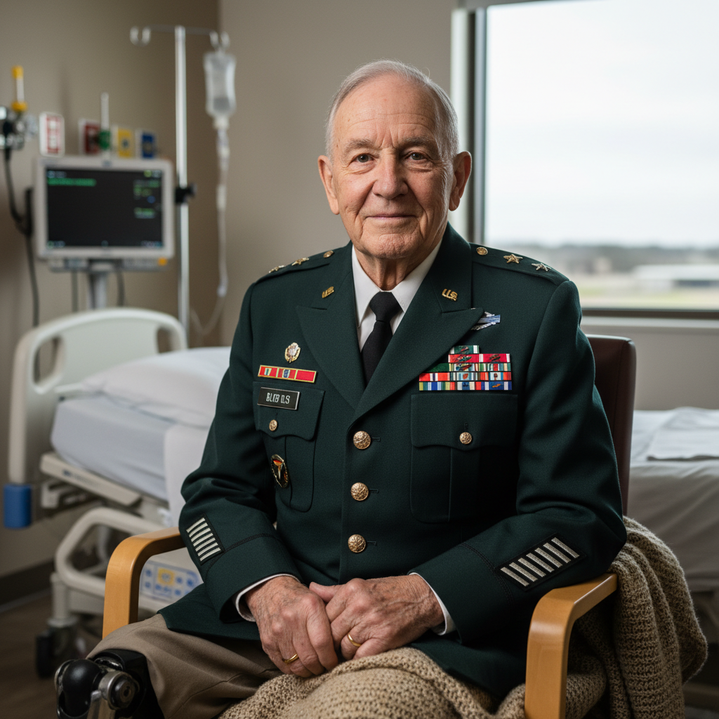 Veteran at military hospital