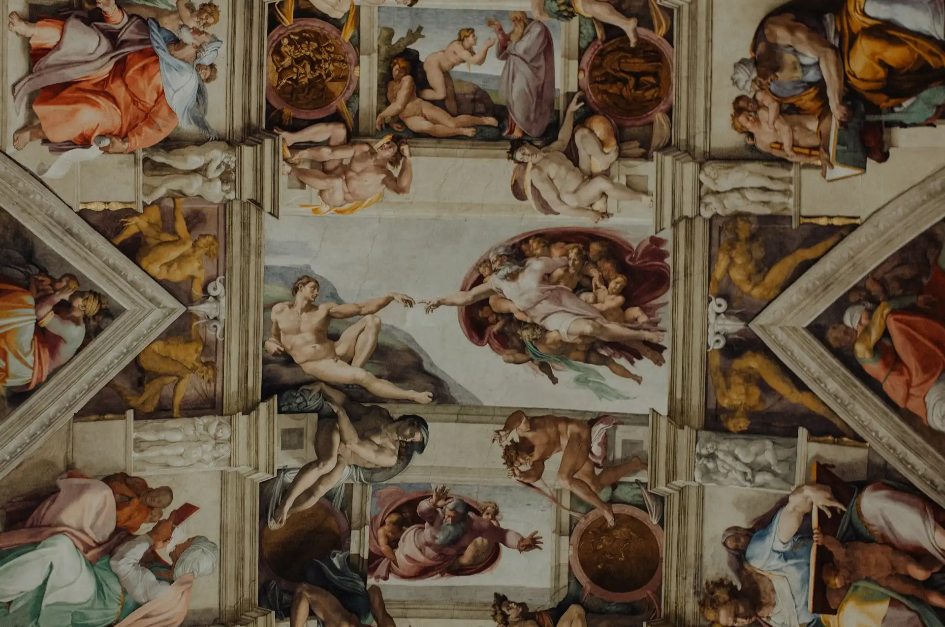 Michelangelo's Sistine Chapel ceiling fresco for contact Achilles Clinic Kings Cross London sports massage