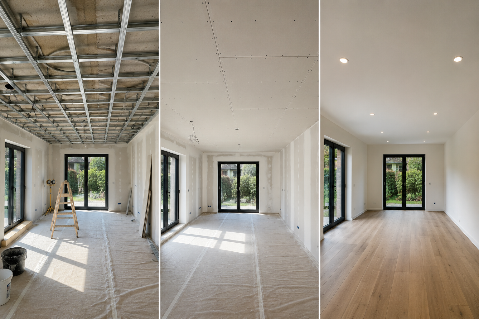 Plafondrenovatie met LED-spots