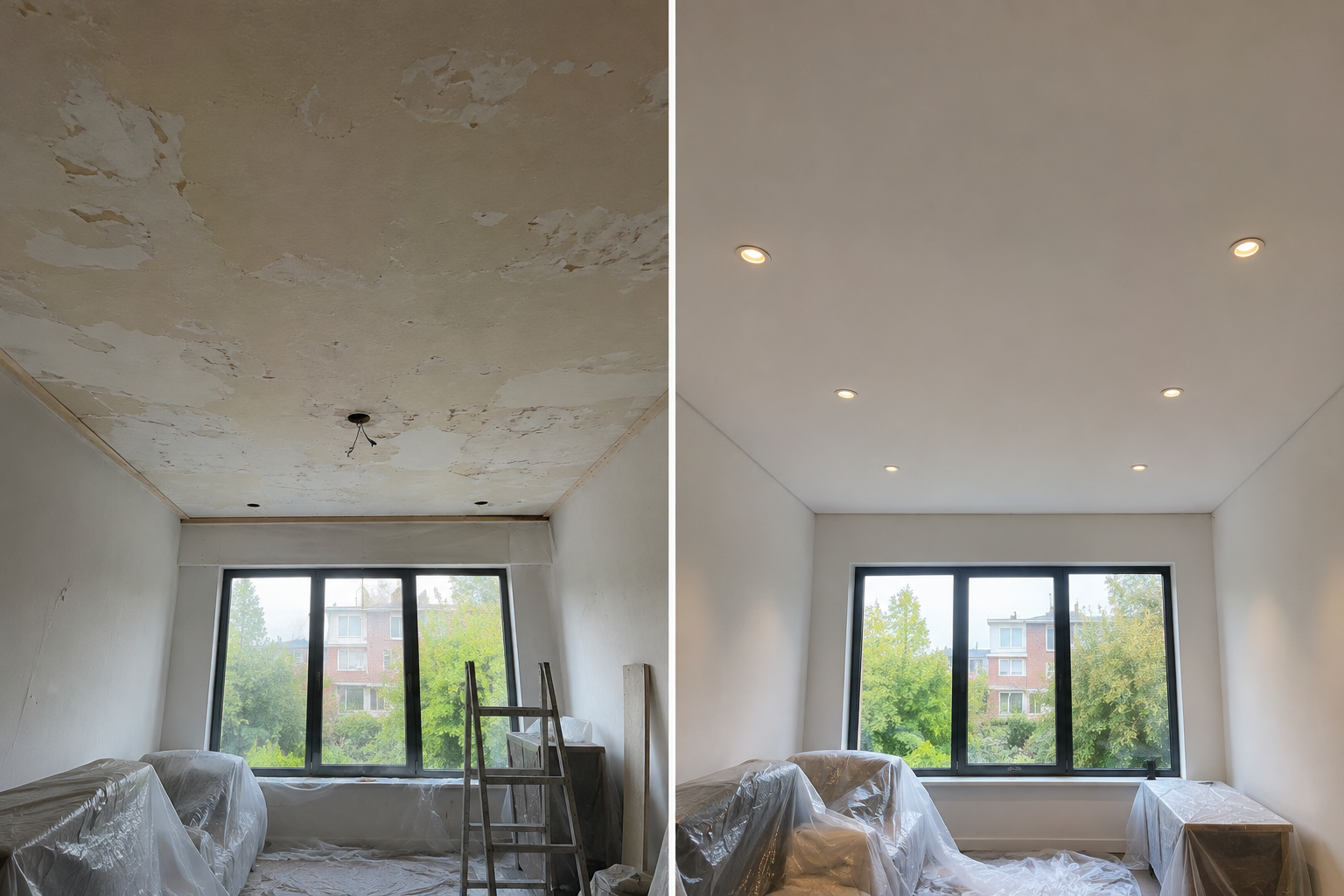 Plafond met Inbouwspots