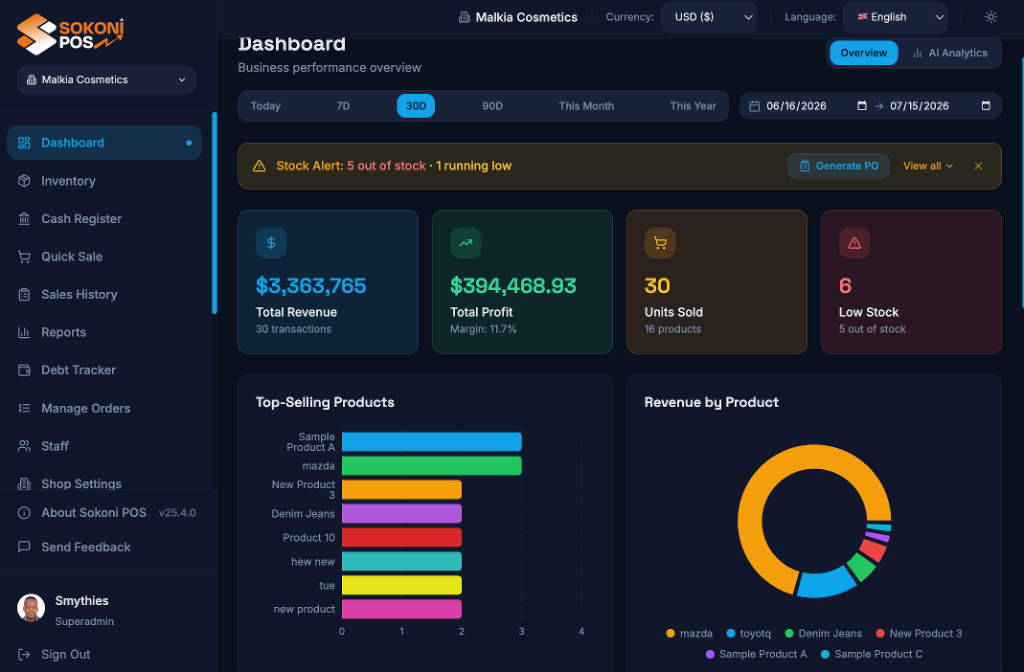 Dashboard screenshot 1