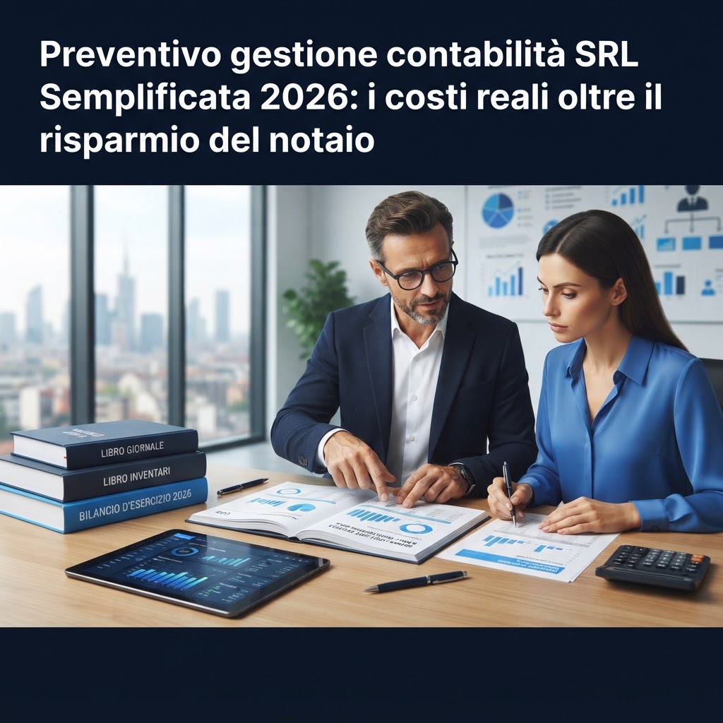 Preventivo gestione contabilità SRL Semplificata 2026: i costi reali oltre il risparmio del notaio