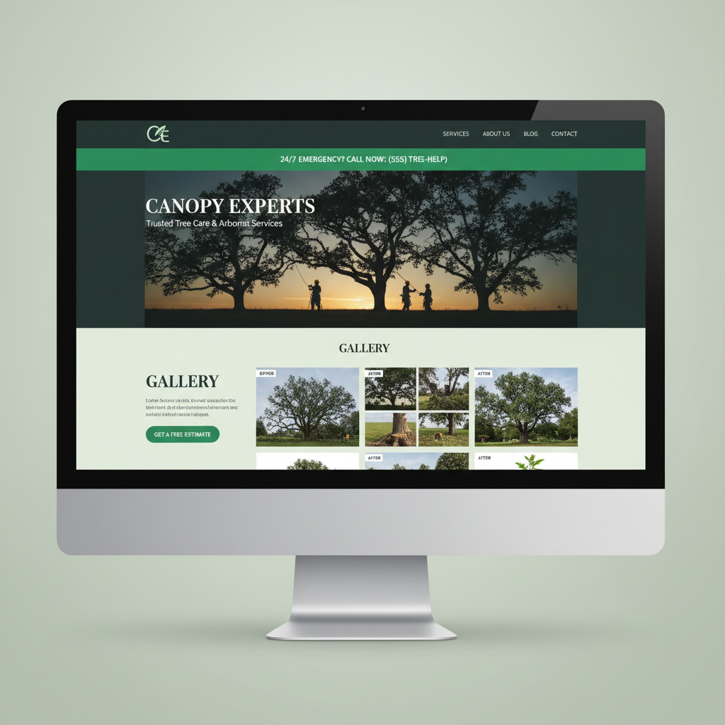 The Canopy website template preview