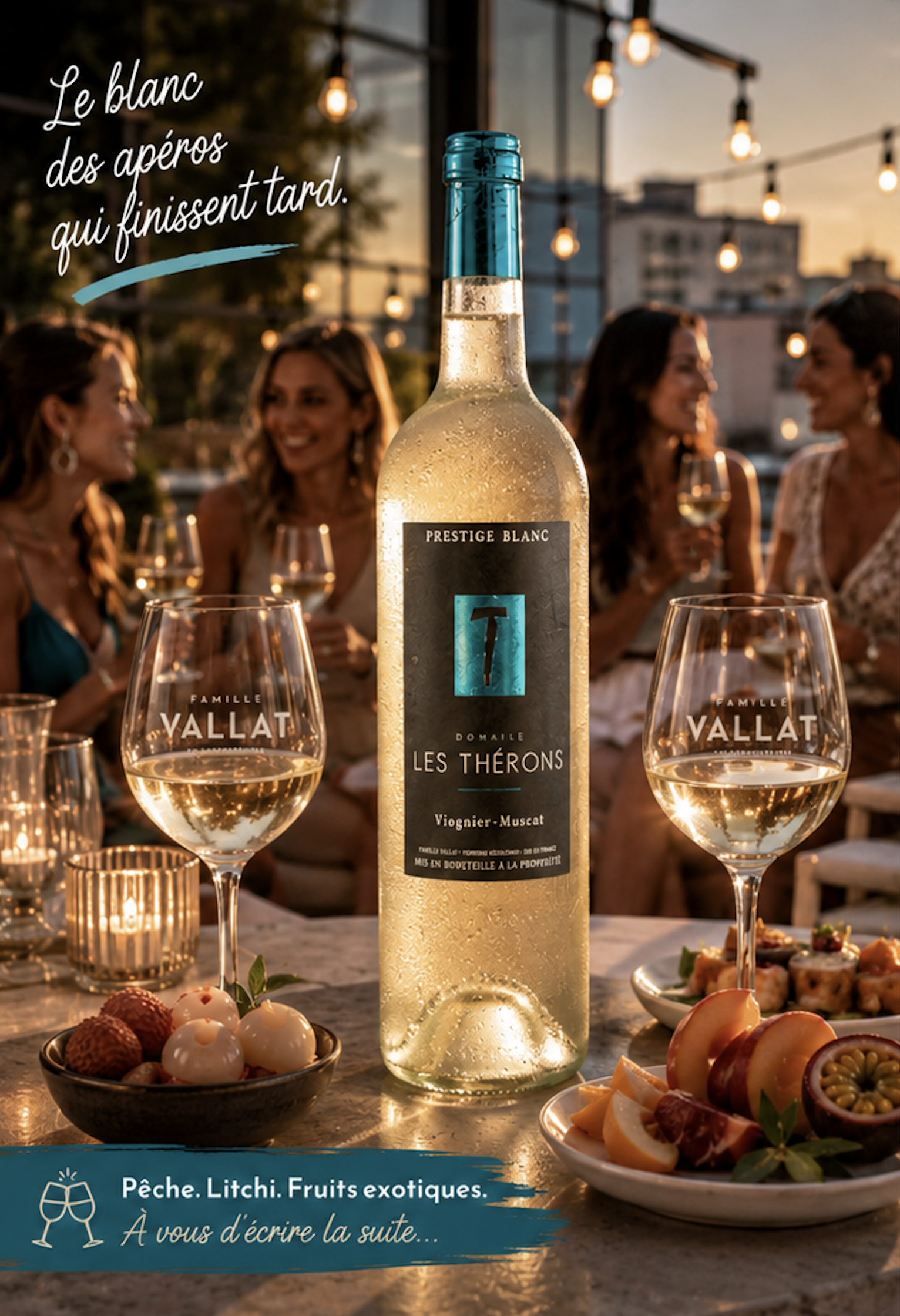 Univers graphique de la cuvée Domaine les Thérons Prestige Blanc