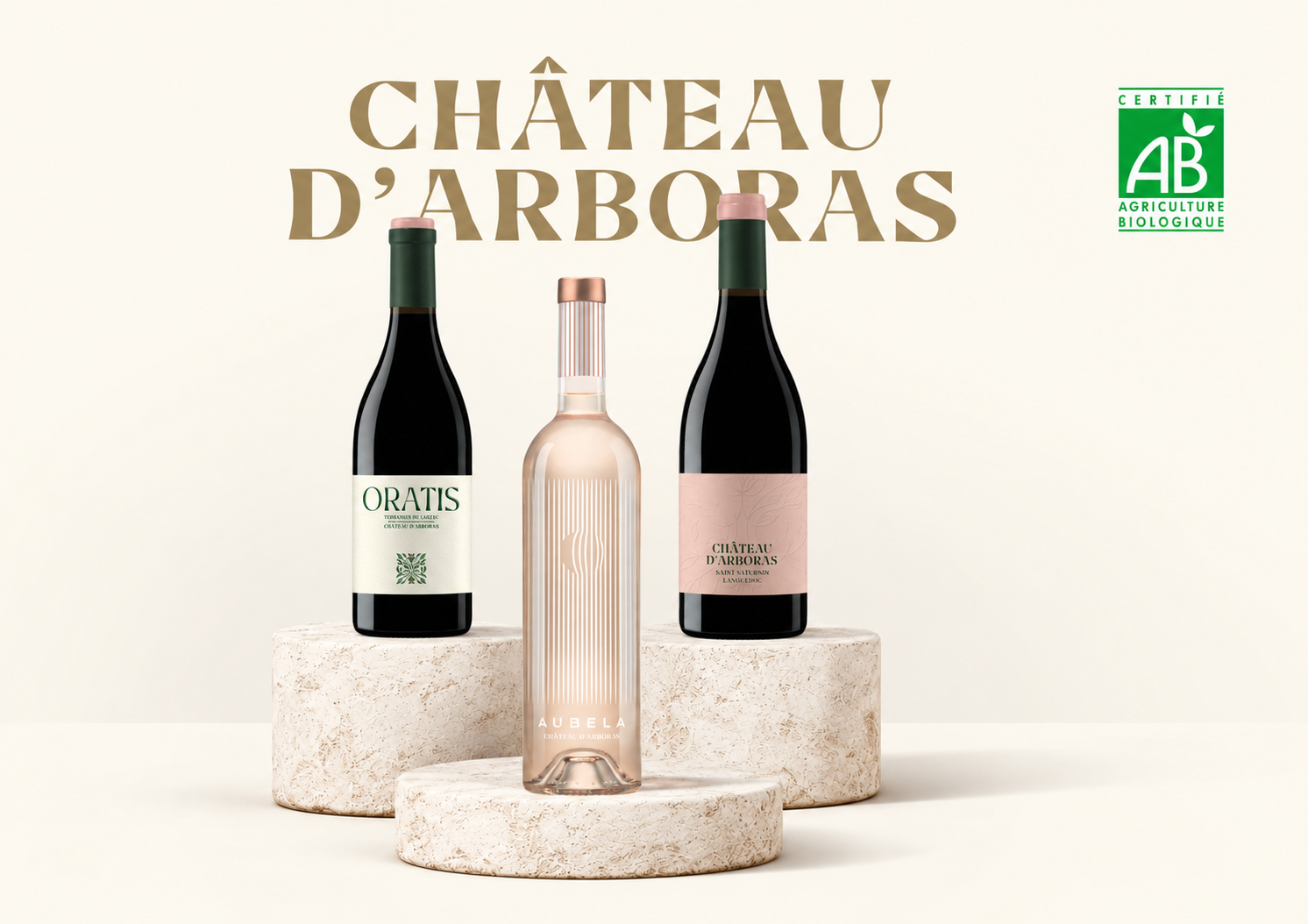 La famille des vins du Château d’Arboras : Oratis, Aubelia et Château d’Arboras